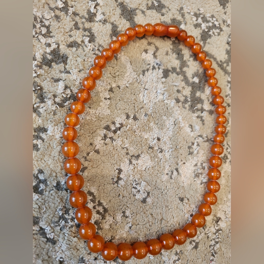Vintage Baltic Amber Beaded Necklace - Picture 2 of 7
